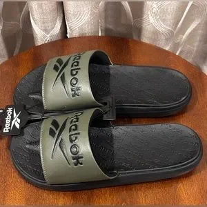 Reebok | Shoes | Mens Nwot Olive Green Reebok Slides | Poshmark display picture 1